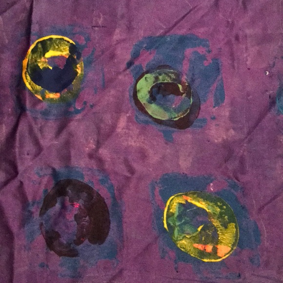 Hand dyed silk charmeuse silk scarf - Picture 3 of 4